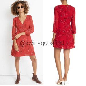 MADEWELL Hazelwood Wrap Dress Windswept Floral NWT sz 10